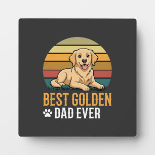 Bester Golden Retriever-Vater Aller Zeiten Retro H Fotoplatte