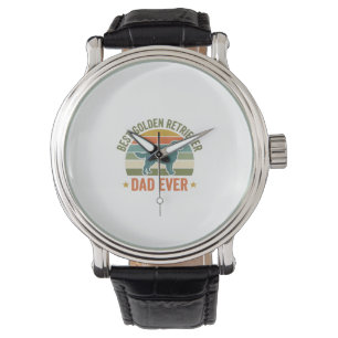 Bester Golden Retriever-Vater Aller Zeiten Vintage Armbanduhr