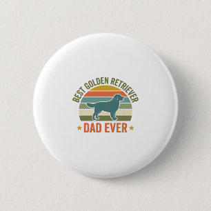 Bester Golden Retriever-Vater Aller Zeiten Vintage Button