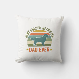 Bester Golden Retriever-Vater Aller Zeiten Vintage Kissen