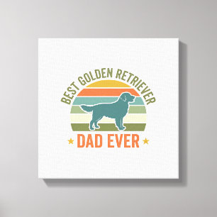 Bester Golden Retriever-Vater Aller Zeiten Vintage Leinwanddruck