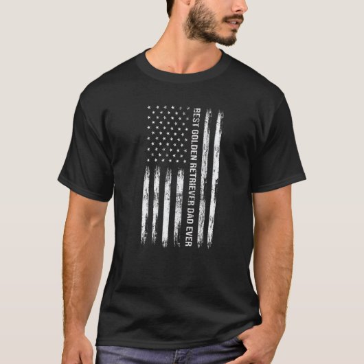 Bester Golden Retriever-Vater überhaupt Hund Ameri T-Shirt (Vorderseite)