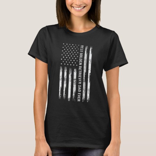 Bester Golden Retriever-Vater überhaupt Hund Ameri T-Shirt (Vorderseite)