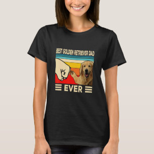 Bester goldener Vater aller Zeiten Retro Golden Re T-Shirt