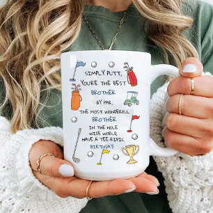 Bester Golf Bruder Lustiger Geburtstag Golfer Brud Tasse