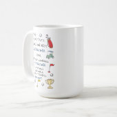 Bester Golf-Stiefbruder nach Par Funny Bro Geburts Kaffeetasse (Vorderseite Links)