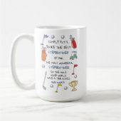 Bester Golf-Stiefbruder nach Par Funny Bro Geburts Kaffeetasse (Links)
