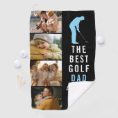 Bester Golf-Vater Par 4 Foto-Collage Golfhandtuch (Insitu)