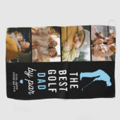 Bester Golf-Vater Par 4 Foto-Collage Golfhandtuch (Horizontal)
