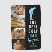 Bester Golf-Vater Par 4 Foto-Collage Golfhandtuch (Vorderseite)