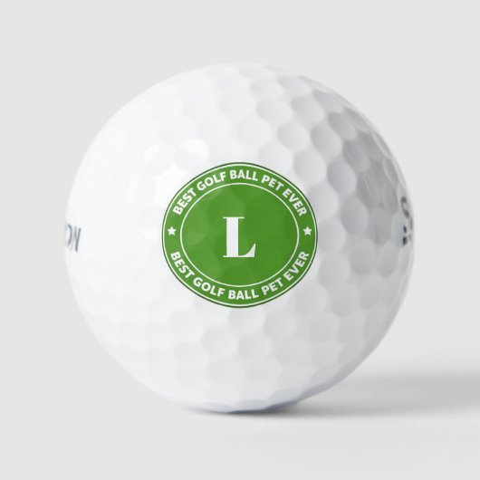 Bester Golfball-Pet Ever Anfangsbuchstabe Personal Golfball (Vorderseite)