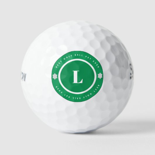 Bester Golfball-Pet Ever Anfangsbuchstabe Personal Golfball (Vorderseite)