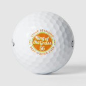 'Bester Golfer aller Zeiten' König des Grases Golfball (Vorderseite)