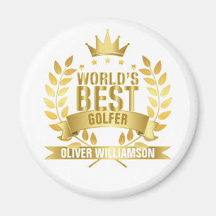 Bester Golfer der Welt Gold 5 Sterne Magnet