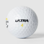 Bester Golfer je schwarz und gelb Golfball (Logo)