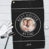 Bester Golfer nach Par Golfer Foto Niedlich Schwar Golfhandtuch
