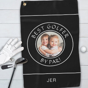 Bester Golfer nach Par Golfer Foto Niedlich Schwar Golfhandtuch