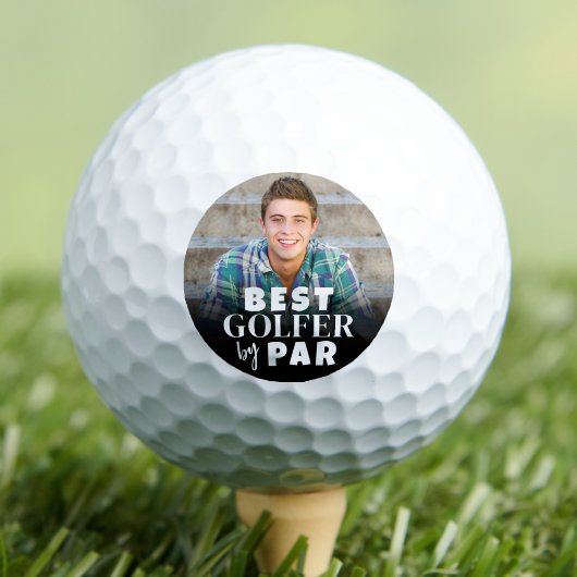 Bester Golfer nach Par Text auf Foto Golfball