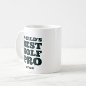 Bester Golfprofi der Welt, benutzerdefinierter Nam Kaffeetasse (Vorderseite Links)