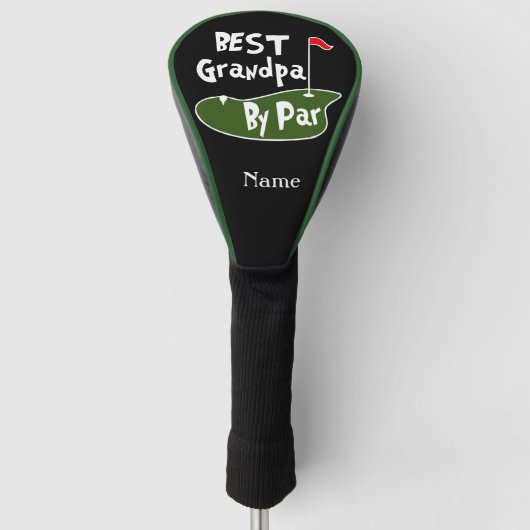 Bester Grand Pa nach Par für Großvater Golf Headcover (Vorderseite)