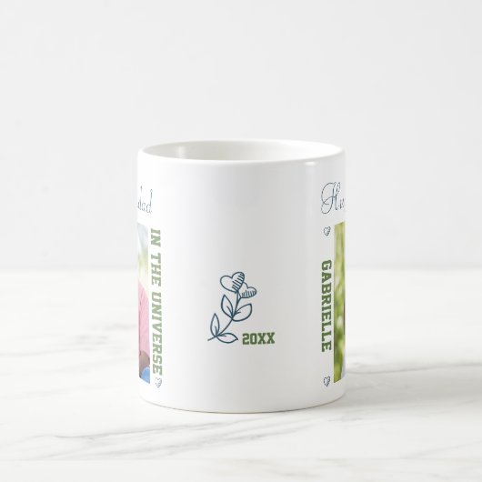 Bester Grandad im Universum - zwei quadratische Kaffeetasse (Mittel)