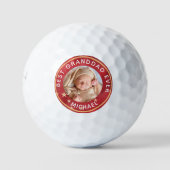 Bester GrandDad je Foto Personalisierter Name Golfball (Vorderseite)