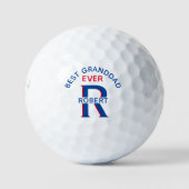 Bester Granddad-Monogramm-Name Golfball (Vorderseite)