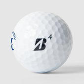 Bester Granddad-Monogramm-Name Golfball (Logo)