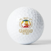 Bester GRANDDAD nach Par Vintag Golfball (Vorderseite)