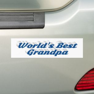 Bester grandpa-blauer Text Autoaufkleber