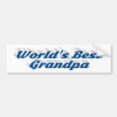 Bester grandpa-blauer Text Autoaufkleber (Vorne)