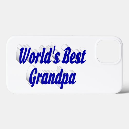 Bester grandpa-blauer Text Case-Mate iPhone Hülle (Rückseite (Horizontal))