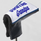 Bester grandpa-blauer Text Golf Headcover (3/4 Vorderseite)