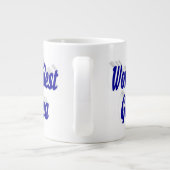 Bester grandpa-blauer Text Jumbo-Tasse (Rückseite)