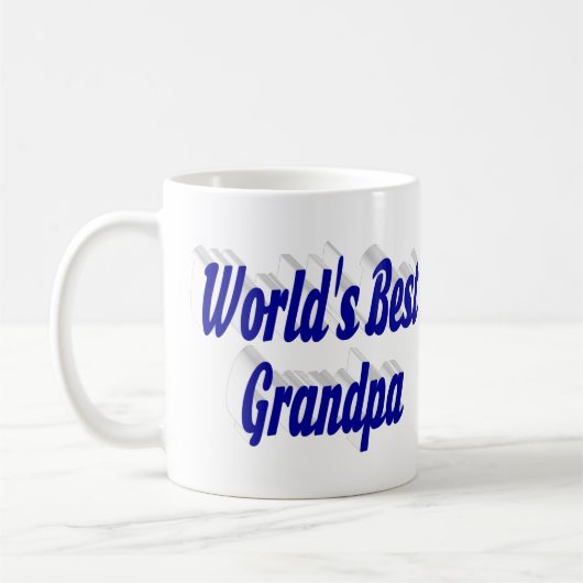 Bester grandpa-blauer Text Kaffeetasse (Links)