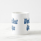 Bester grandpa-blauer Text Kaffeetasse (Mittel)