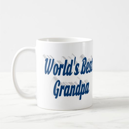 Bester grandpa-blauer Text Kaffeetasse (Links)