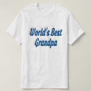 Bester grandpa-blauer Text T-Shirt