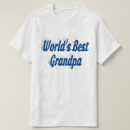 Bester grandpa-blauer Text T-Shirt (Design vorne)