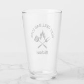 bester Grillpapa, personalisierte stilvolle Grille Glas (Rückseite)