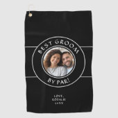 Bester Groom Spaß Foto Vorlage Schwarz & Weiß Mode Golfhandtuch (Vorderseite)