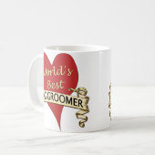Bester Groomer der Welt Hunde Kaffeetasse (Vorderseite Links)