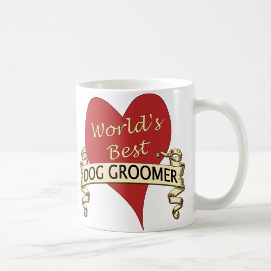 Bester Groomer der Welt Hunde Kaffeetasse (Rechts)