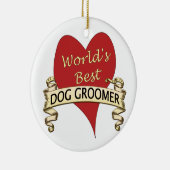 Bester Groomer der Welt Hunde Keramik Ornament (Rechts)