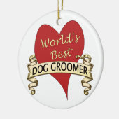 Bester Groomer der Welt Hunde Keramik Ornament (Links)