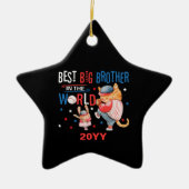 Bester großer Bruder der Welt - Baseball Keramik Ornament (Vorne)