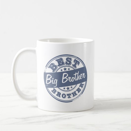 Bester großer Bruder - GummiBriefmarkeneffekt - Kaffeetasse (Links)