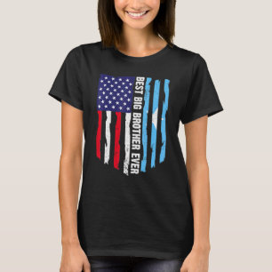 Bester großer Bruder je amerikanischer Flaggenvate T-Shirt