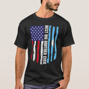 Bester großer Bruder je amerikanischer Flaggenvate T-Shirt