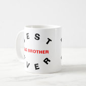 Bester großer Bruder je Kaffeetasse (Vorderseite Links)